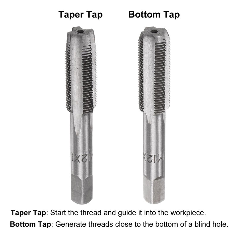 sourcing map 3pcs Metric Hand Tap & Die Set, M12