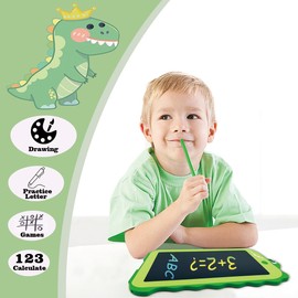 Lekwaiin LCD Writing Tablet Toys for 2 3 4 5 6 Year Old Boys Girls, 8.5inch Kids Toddler Doodle Board Educational Toys, Dinosaur Toys Drawing Pad Travel Games for Kids