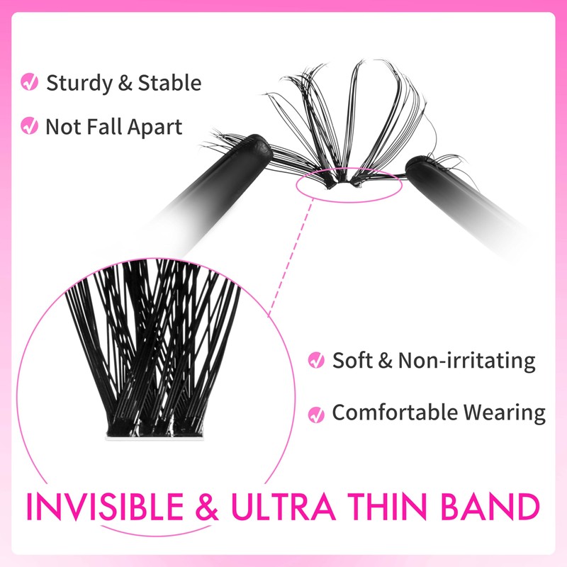 VEYESBEAUTY Eyelash Extensions, Eyelashes, Cluster Lashes Extensions, One More+ Eyelash