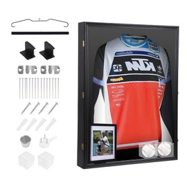 CDEN XL Jersey Frame, Jersey Frame Display Case, Extra Large Jersey Frame, with 98% UV Protection, Hangers, Jersey Display case, Shadow Box, with Baseball Case (1-Pack)