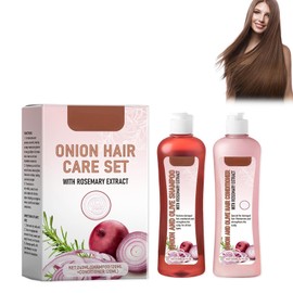 Onion And Olive Shampoo Conditioner Set, Onion Rosemary Shampoo Set for Hair Growth & Volume, Hair Care Shampoo & Conditioner Set - 120 ml Duo Against Hair Loss for Stronger, Thicker, Longer Hair