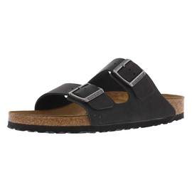Birkenstock Arizona - Oiled Leather (Unisex) Black Oiled Leather EU 42 (US Men's 9-9.5, Women's 11-11.5) Narrow