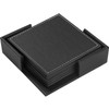 Famibay PU Leather Coasters with Holder Set of 6 Drink