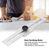 Hole Scribing Ruler 0200mm Woodworking Scribe CrossedOut Tool Carpentry Marker