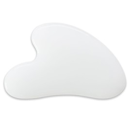 YAMHOHO Gua Sha Jade Stone Gua Sha Massage Tool, Guasha Tool for Face and Body Skin Massage. Tools for SPA Acupuncture, Pink Stone for Body Face Neck and Eye, Skin Care Gift for Woman (White)