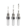 Amana Tool AMS-623 3-Pc Carbide Tipped Countersink Set Round Shank