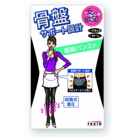 Desire Pelvis Support Hosoashi Pantyhose Black Ml of Woman