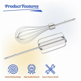 Hamilton Beach Hand Mixer Replacement Beaters - Compatible with 62682RZ, 62692, 64699, 62695V Mixers