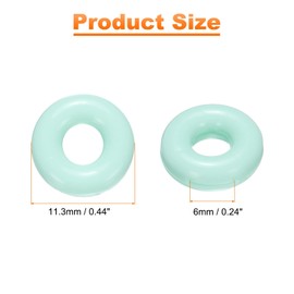 HARFINGTON 14 Pairs Glasses Ear Grip 0.52" Silicone Ring Type Anti-Slip Ear Hook Eyewear Retainer Eyeglass Temple Tips Sleeve Retainer for Glasses Sunglasses Sports Eyeglasses, Mint Green