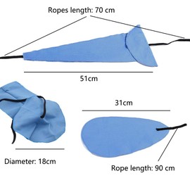 Saxophone Care Kit, 2 Pieces Cleaning Cloth, Remove Water and Dirt from Inner Wall, Suitable for Alto Saxophone, Tenor Saxophone, Clarinet, Flute, Soprano, etc.