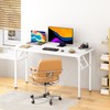 DlandHome Folding Desk Computer Desk 47inches Large No Install Needed