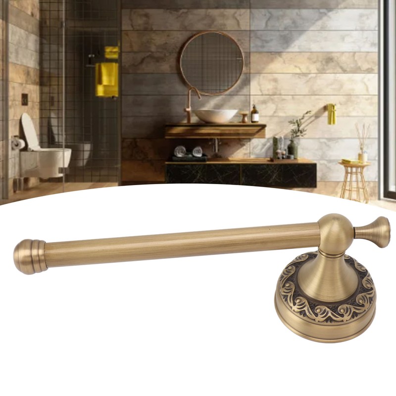 Brass Toilet Paper Holder Antique Vintage Wall Mount Tissue Roll