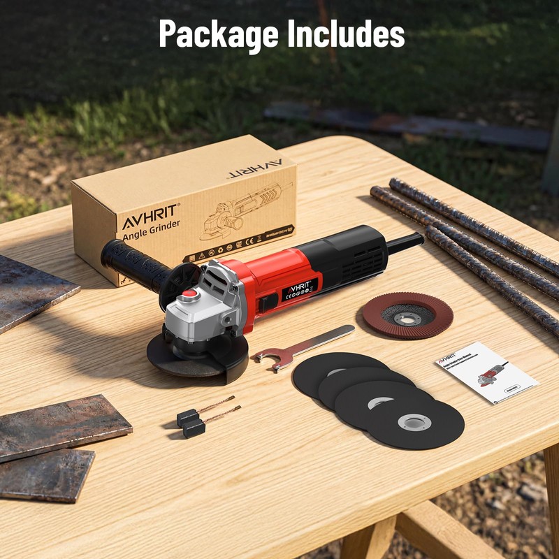 Avhrit Angle Grinder 10 Amp, 4-1/2 inch Power Angle Grinder
