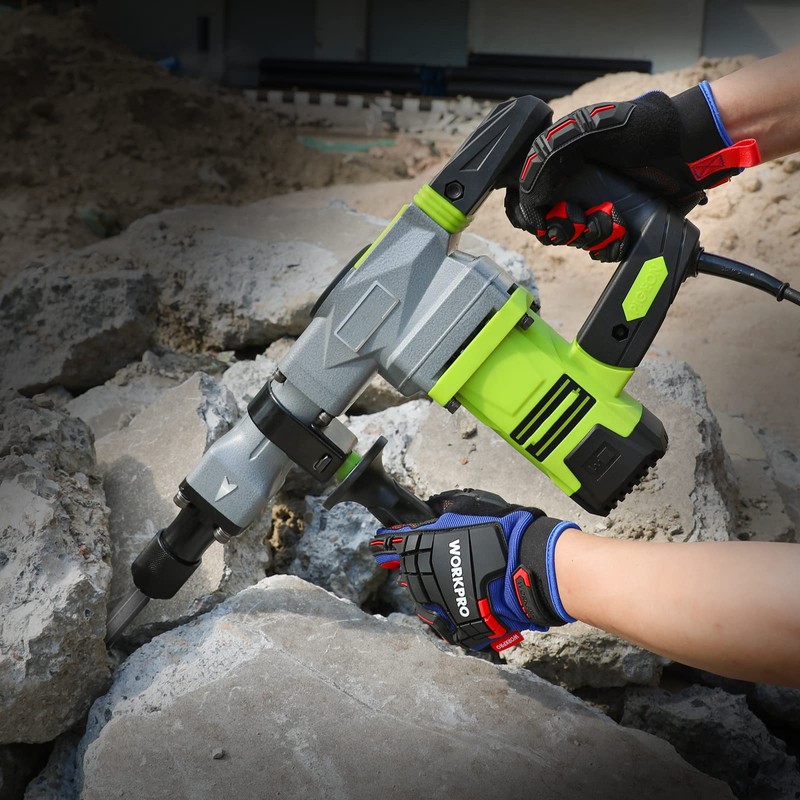 WORKPRO Heavy Duty Work Gloves, Synthetic Leather Impact Protection Working