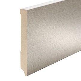 Skirting Boards in Stainless Steel Look - MDF Profiles & Accessories | 40/60/80/100/120/150 mm Weimar - Height/Version 150 mm