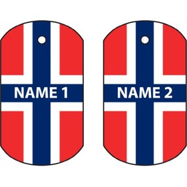 Personalisierter Norway Hundemarke Auto Lufterfrischer