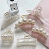Sisiaipu 6 Pcs Large Pearl Claw Clips for Thick Hair