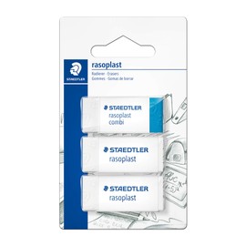 Staedtler 526-S BK3D Eraser Blister Card with 2 Pieces of rasoplast