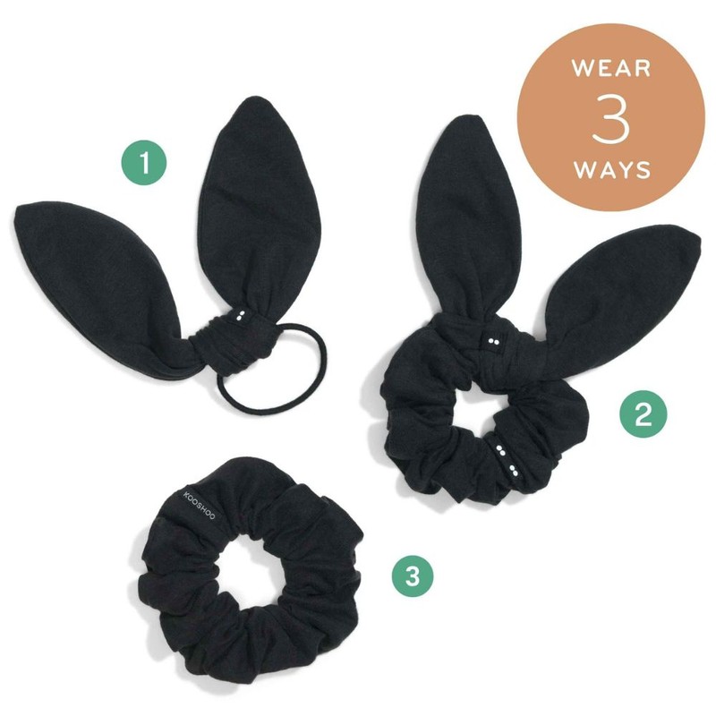 Kooshoo 3 in 1 Bow Scrunchie, Flamingo