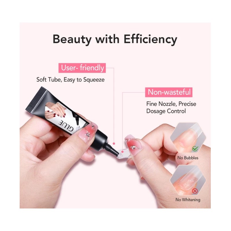 Newly Upgraded Quick Drying 10g Semi Solid Nail Glue with
