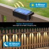 Peasur 8 Pack Solar Fence Lights Outdoor, Railing Light Solar