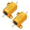sourcing map 2 Pieces Aluminium Housing Resistor 10 Watt 50