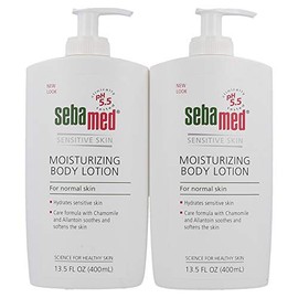 Sebamed Moisturizing Lotion pH 5.5 Non-greasy Fast Absorbing Formula for Sensitive Skin Dermatologist Recommended Moisturizer 13.5 Fluid Ounces Each (400 Milliliter Bottles with Pump) Pack of 2
