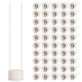 DiCUNO GU10 Lamp Holder 0.75mm² Silicon Wire GU10 Connector Ceramic Base for LED and Halogen,250V,Max 300W,50-Pack