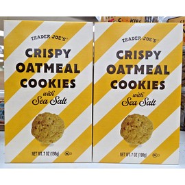 Trader Joe's Crispy Oatmeal Cookies with Sea Salt 7oz 198g (2 Boxes)