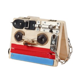 Children Busy Board Educational Board Old Wooden Folding Inftant Sensory Activity Boards Travel Car Plane Interactive Toys