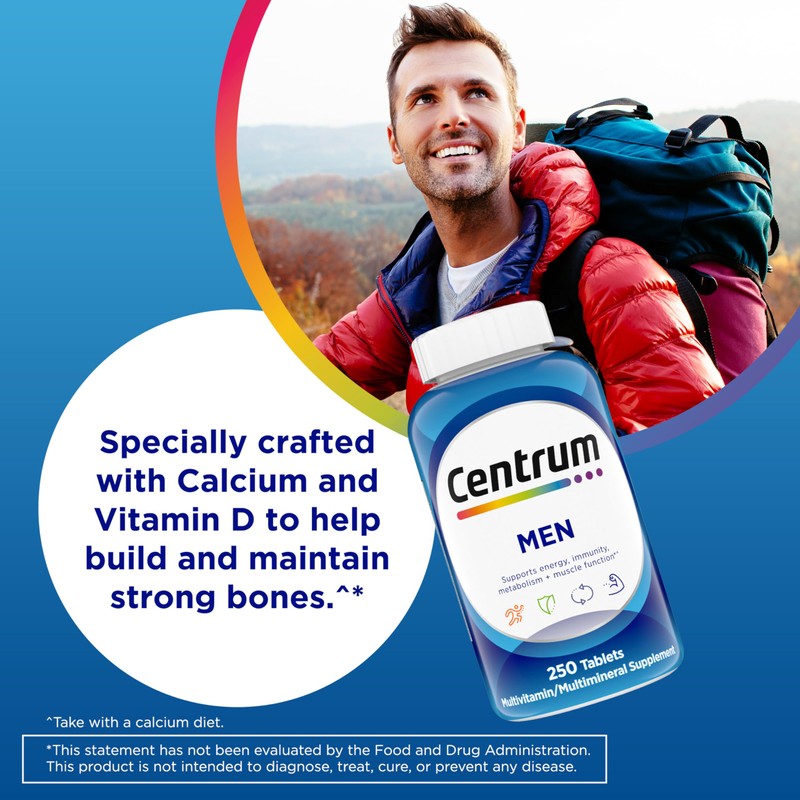 Centrum Multivitamin for Men, Multivitamin/Multimineral Supplement with Vitamin D3, B