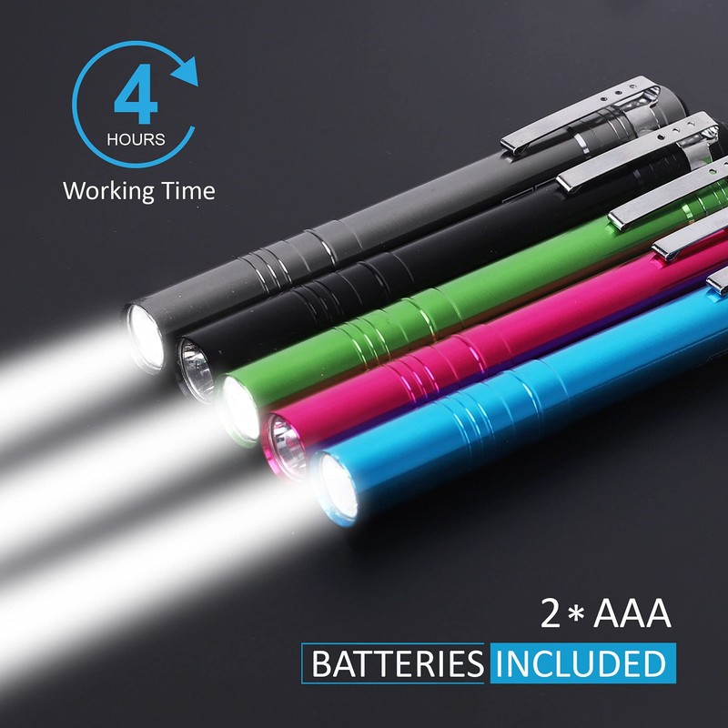 SEAMAGIC 15-Pack LED Penlight - Pocket Bulk Pen Light Flashlight