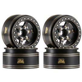 HooCrawler Heavy Brass 1.9'' Wheels Rim with Scale Beadlock Hardware for 1/10 RC Crawler TRX4 Capra SCX10 D90 VS4-10 Gen8 CC01