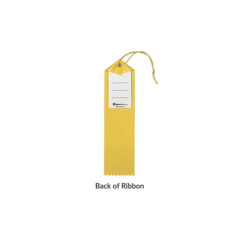 RibbonsNow 4th Place Award Ribbons - 25 Yellow Ribbons with