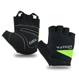 warrior gears Half-Finger Cycling Gloves - Lightweight Bicycle gloves - Anti-Slip Grip & Breathable, Gel-Padded for Shock Absorption - Fingerless Bicycle Short Gloves for Men’s (Green-Black, S)