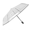 Compact Umbrella Black Transparent Automatic Design Sturdy Structure Travel Umbrella