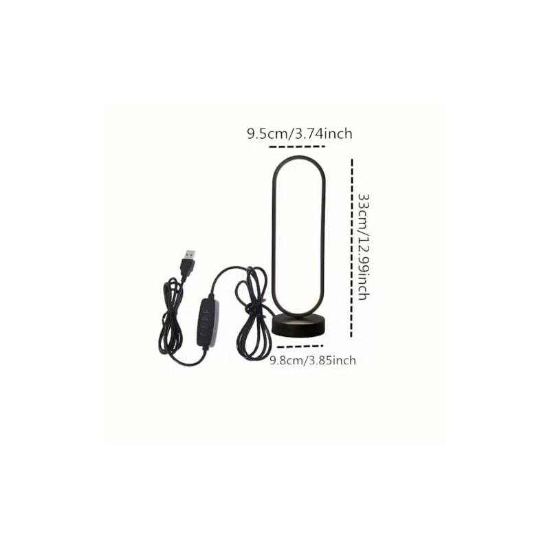 ZARCHE Table Lamp Bedside Bedroom Ring Lamp Living Room Dimmable