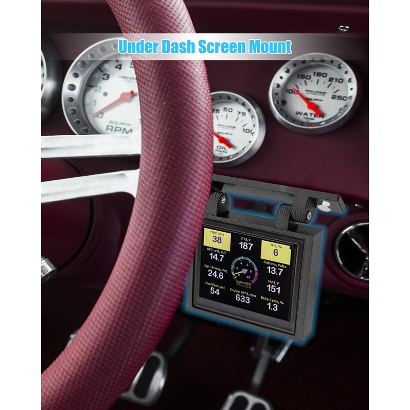 THXCHER Under Dash Screen Mount Compatible with Holley EFI 3.5In