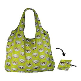 Re-Uz London ライフスタイルショッパーXL大規模な再利用可能な折り畳み式ショッピングショッピング食料品のバッグ - Flower Power Olive