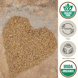 Be Still Farms Einkorn Farro Grain Organic (4.8 lb) - Einkorn Wheat Berries Bulk Whole Ancient Grains - Ideal for Soup, Flour, Bread - High in Fiber | USA Grown | USDA Certified | Vegan | Non-GMO