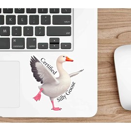 Horizon Decals Certified Silly Goose Vinyl Sticker Decal - 5 Inches Funny for Vehicles Cars Bumper Helmet Motorcycle Window Adults Laptops Boat Cup Tumblers Trucks