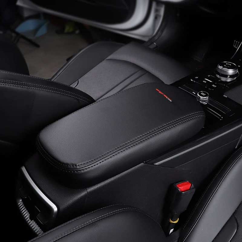 LEXLEY Armrest Box Cover Center Console Pad Waterproof Anti-Scratch Leather