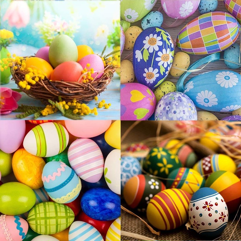 Easter Eggs 24 Pieces, White, 6 cm, Decorative Plastic Eggs