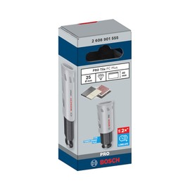 Bosch 1 x PRO Tile Power Change Plus Hole Saw (for Hard Tiles, Soft Tiles, Diameter 25 mm, Professional Accessories Drill/Screwdriver)