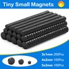 TRYMAG Small Black 360Pcs, 3x1mm Neodymium Magnets, Tiny Strong Round