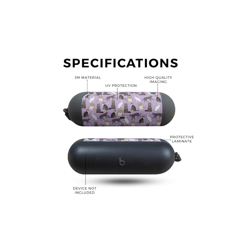 Speaker Skin Compatible with Beats Pill (2024) - Cat Chaos