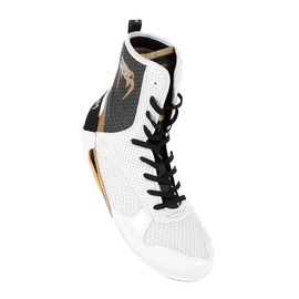 Venum Elite Boxing Shoes - White/Black-Gold