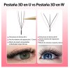 Pestañas Postizas Itntfn 3d Forma U Naturales Y Voluminosas