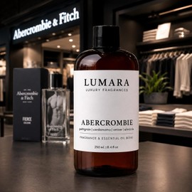 LUMARA Aceite Aromático para Difusor Inspirado en Abercrombie Aroma masculino amaderado Para Microdifusión en Seco, Humidificador y Ultrasónico, 250 ml