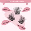 Cluster Eyelashes, Pack of 72 Eyelash Clusters for DIY Eyelash